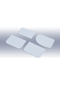 Resim 1021 Plastik Kazıyıcı - Hamur Kesici Tarak 4'lü Set 