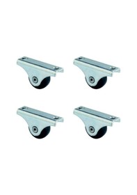 Resim Furç Sabit Teker - 20mm - Siyah Hks226 - 4 Adet 