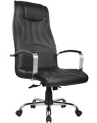 Resim MEHMET YAREN BURO My12 Yönetici Makam - Ofis Müdür - Büro - Çalışma Koltuğu Siyah Renk Krom Ayaklı 