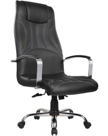 Resim MEHMET YAREN BURO My12 Yönetici Makam - Ofis Müdür - Büro - Çalışma Koltuğu Siyah Renk Krom Ayaklı 