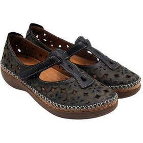 Resim Kadın Comfort Deri Sandalet Siyah 25190242y Siyah 