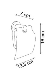 Resim Fontana Kapaklı Tuvalet Kagıtlıgı Fj-20103 Krom Krom 