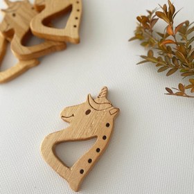 Resim Akçaağaç Diş Kaşıyıcı - Unicorn Delikli 