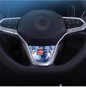 Resim Honeybeeshop Volkswagen İçin Mavi Okyanus Jetta Golf Tiguan Id4 Araba İçi Balık Tankı Temalı Aksesuar 