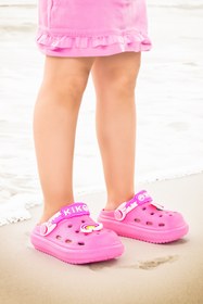 Resim Kiko Kids Eva Plaj Havuz Okul Kreş Kız Çocuk Terlik Twg 755-1 Pembe 
