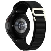 Resim Spor Alp Döngü Samsung Galaxy Uyumlu Izle 7/6/5/4 44mm 40mm 5pro 45mm Bant G Naylon Black 01 Watch 6 Classic 47mm 