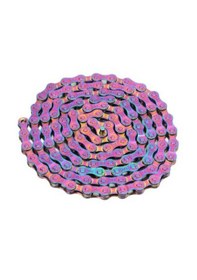 Resim Renkli 8 Lu Paslanmaz Bisiklet Zinciri Renkli Galvanik 