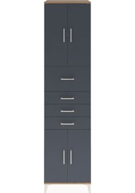 Resim Hyperion Dolap 3 Raflı 4 Çekmeceli 4 Kapaklı 60x44x243 Çam-an... Çam 