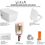 Resim Vitra Metropole Vitrafresh Entegra Ara Musluklu Asma Klozet ve So 