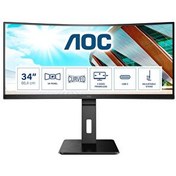 Resim AOC CU34P2C 34" 1 MS 100 Hz UWQHD Curved Pivot Type-C Adaptive-Sync Monitör 