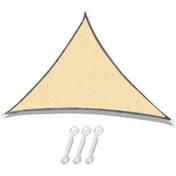 Resim Monyee Üçgen Kaki Bahçe Güneşlik - Uv Koruma, Havuz Ve Bahçe İçin Güneş Engelleyici Perde Haki 