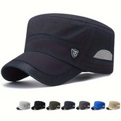 Resim 1 Adet Retro Unisex Düz Tepeli Yazlık Güneşlik Şapka, Erkek ve Kadınlar için Casual Beyzbol Kepi Mesh Vizör 