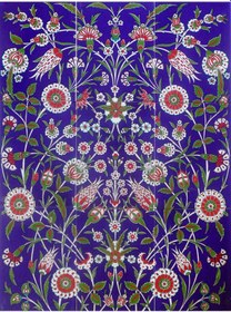 Resim Armada Çini 75x99 İznik Desenli Kütahya Çini Pano 