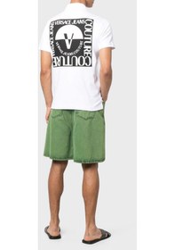 Resim Versace Jeans Couture Erkek Polo Yaka T Shirt 74gagt15 Cj02o 003 Beyaz 