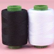 Resim 2 adet Beyaz & Siyah Polyester Dikiş İpi DIY Nakış için, Makinede Yıkanabilir, Ev Giyim Yama Aksesuarları, Dikiş Malzemeleri Aksesuarları 