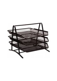 Resim Kraf Perfore Evrak Rafı Metal 3 Katlı 460g Siyah N11.300 