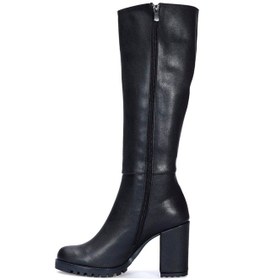 Resim Yüksek Topuklu Siyah Kadın Çizme Siyah 