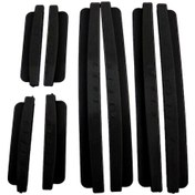 Resim Siyah Araba Otomobil Parçaları Koruma Tampon Kapak Koruyucu Kapı Kalıplama Trim Şerit Kenar 8 Adet Oto Evrensel 