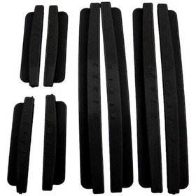 Resim Siyah Araba Otomobil Parçaları Koruma Tampon Kapak Koruyucu Kapı Kalıplama Trim Şerit Kenar 8 Adet Oto Evrensel 