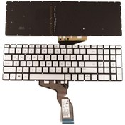 Resim Afila Hp 15s-FQ5020nt 6G0H5EA Notebook Klavyesi (Silver-Gri TR) ışıklı 