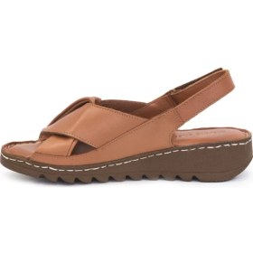 Resim Gedikpaşalı Mrn 018 Taba Bayan Comfort Sandalet Terlik Sandalet 