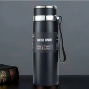 Resim Dashanshop Siyah 1000ml Paslanmaz Çelik Termos 24saat Sıcak 48saat Soğuk Tutar Mat Kaplama Taşma Önleyici Kapak 