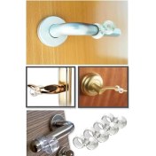 Resim Şeffaf Kapı Kolu Stoperi Kapı Kolu Tamponu 4 Adet Kapı Güvenliği 