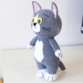 Resim Genel Markalar Amigurumi Örgü Oyuncak Kedi Tom 