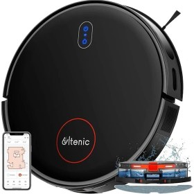 Resim D6S Robot Vacuum Cleaner, Vibration Mopping, 3000PA Strong Suction, Super Slim, App Control, Ideal For Pet Hair, Hard Floors And Carpets 