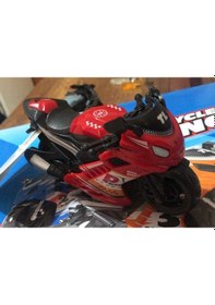 Resim Oyuncak Sürtmeli Polis Motorsikleti 15 Cm Kırmızı Model Motorsiklet 