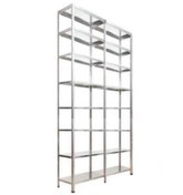 Resim RafBurada 8 Katlı Duble 31x120-200cm Galvaniz Çelik Raf.depo,arşiv,dosya Rafı. -0.70 Mm 