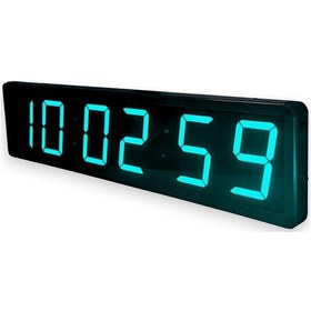 Resim Wifi Senkronize Saniyeli Dijital Led Saat Derece, Turkuaz 16x65 Turkuaz 