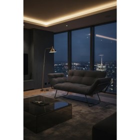 Resim AVYNA Nioras Katlanır Yataklı Ikili Kanepe - Premium Iki Kişilik Çekyat Koltuk, Ergonomik ve Modern Tasarım - Füme 