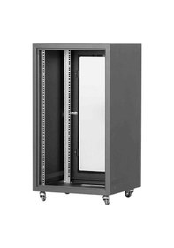 Resim Setrack 19'' 16u 600x600 4 Kapak Açılabilir Camlı Tekerlekli Rack Kabinet 