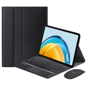 Resim Huawei Uyumlu Matepad SE 10.4 2022 BT Touchpad Klavye+Mouse+Kılıf - BKK7 