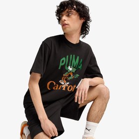 Resim Puma X Carrots Graphic Unisex Siyah T-Shirt 