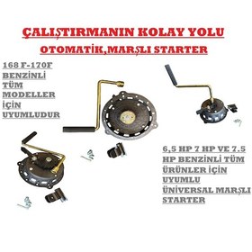 Resim Loncin Benzinli Su Motoru Uyumlu Marşlı Starter Kurmalı 