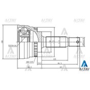 Resim Aks kafasi diş elantra 90-00 sol / elantra 00= / absli̇ 25x50x30 49508-29c00 