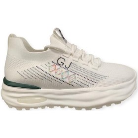 Resim Guja 25y322 Kalın Taban Hafif Tekstil Kadın Spor Ayakkabı Beyaz 