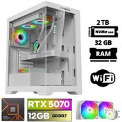 Resim Xaser Lexus X80 Ryzen 5 8400F 32GB Ddr5 Ram 2tb M.2 Nvme SSD 12GB RTX5070 Sıvı Soğutmalı Oyuncu Bilgisayarı 