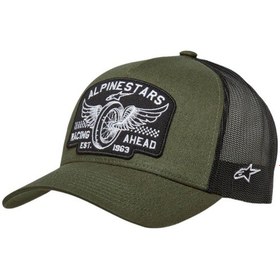 Resim Alpinestars Heritage Patch Trucker Şapka Yeşil Siyah 