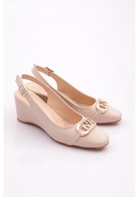 Resim Dgn 24317 Kadin Arkasi Açik Dolgu Topuklu Ayakkabi 24317-2428-R0463 