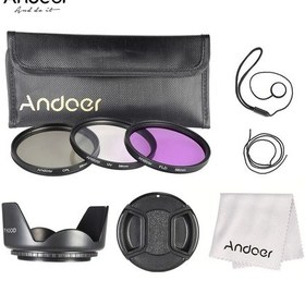 Resim Andoer 58mm Filtre Kiti Uv+cpl+fld + Naylon Taşıma 