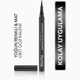 Resim Flormar Midnight Matte Eyeliner 01 Black 