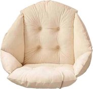 Resim Chair Cushion with Backrest - Soft Velvet Waterproof Seat Shell for Garden Chair 
