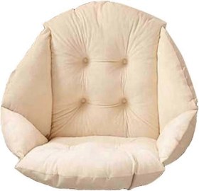 Resim Chair Cushion with Backrest - Soft Velvet Waterproof Seat Shell for Garden Chair 