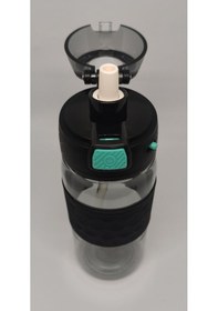 Resim Shotay St-7202 600ml Tritan Siyah Şeffaf Matara Taşıma Aparatlı Siyah 