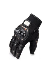 Resim MOONRIDER Probiker Korumalı Motorcu Motosiklet Eldiveni Siyah 