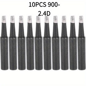 Resim 10 Adet Siyah Lehim Ucu 900m T 2.4D İç Isıtmalı - 936/937/938 Serisi Lehim İstasyonları için Yüksek Kaliteli Dayanıklı Yedek Uçlar, Montaj Gerekmez, Hassas Lehimleme, Elektronik Tamir, Pürüzsüz Yüzey, Düzgün Şekil, Yüksek Performanslı Malzeme, DIY Tutkunları 