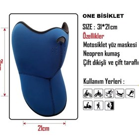 Resim Motosiklet Neopren Termal Maske Ergonomik ve Rahat Tasarım N11.122 